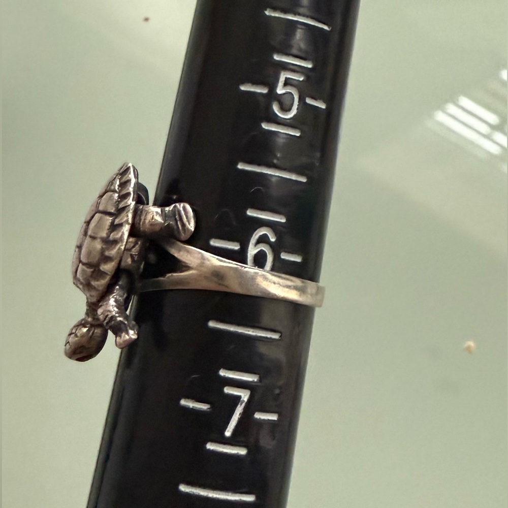 925 Silver Turtle Ring - image 6